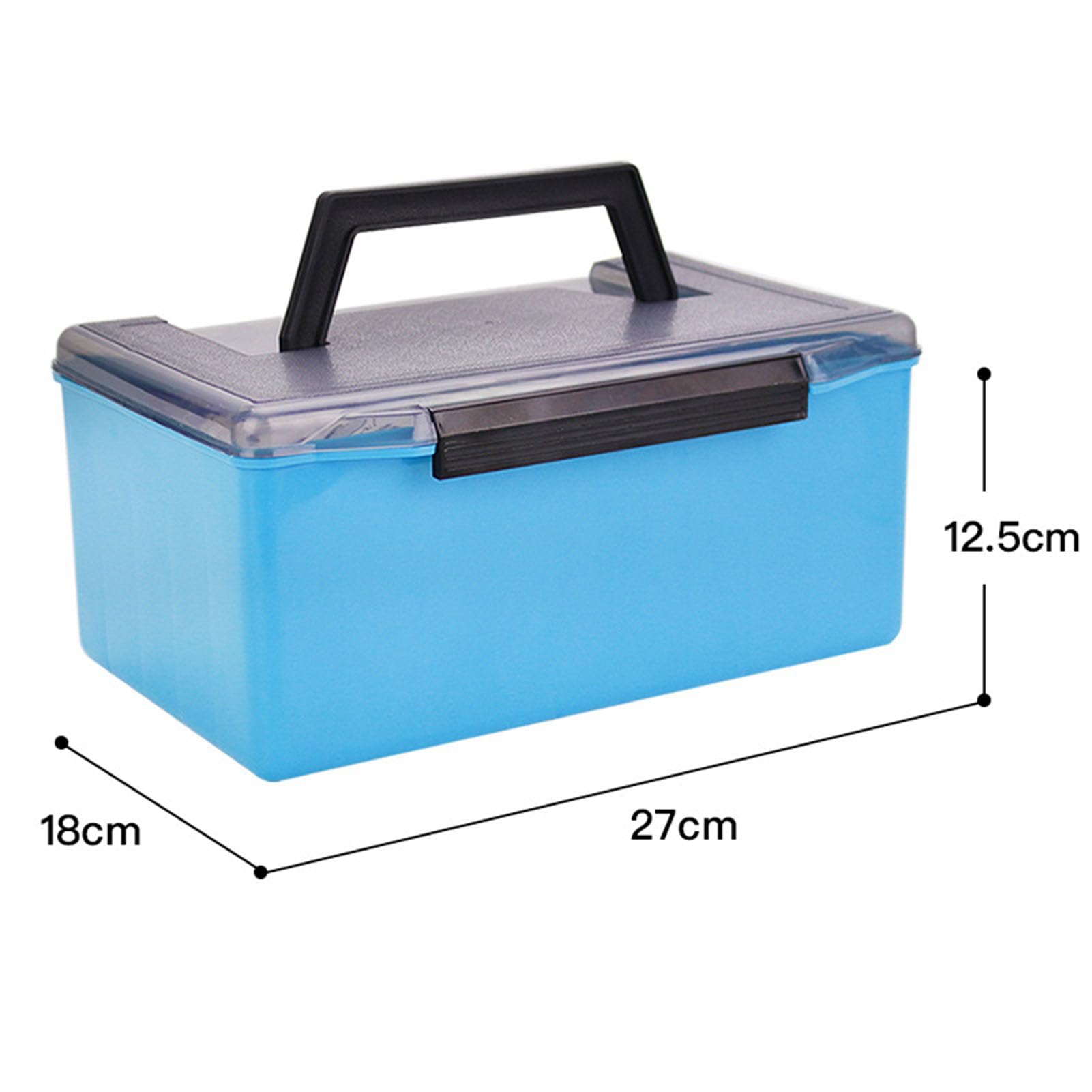 Boîte à appâts de pêche Portable Bleue - Organisateur de Rangement à Compartiments réglables pour pêcheurs en Eau Douce/salée