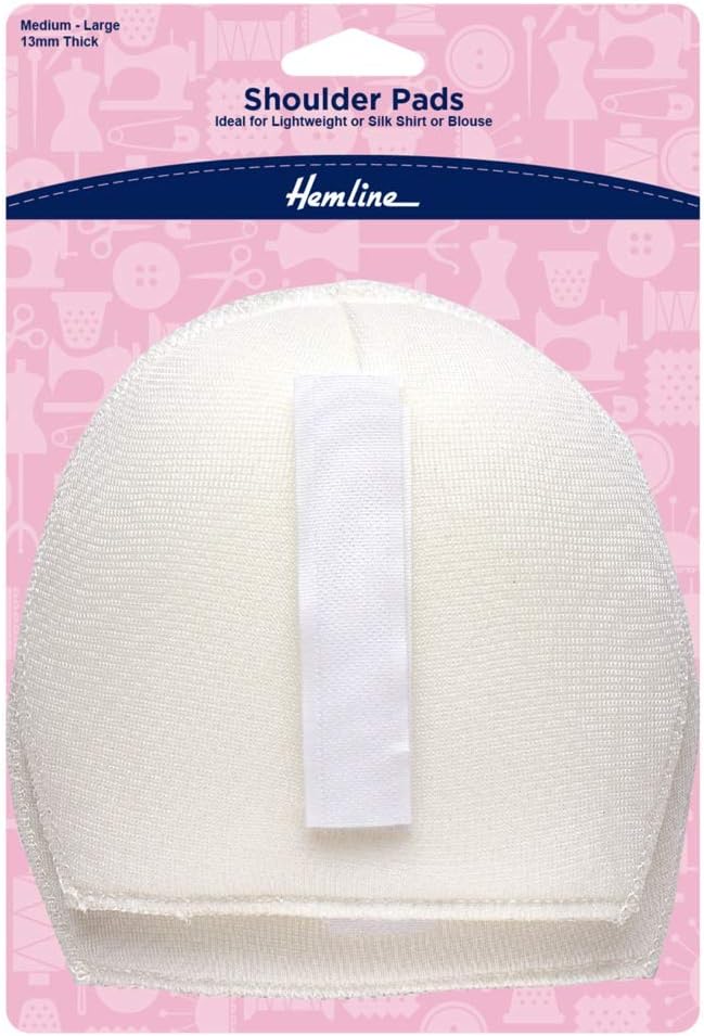 Hemline Shoulder Pads Shirt/Blouse - White - Medium