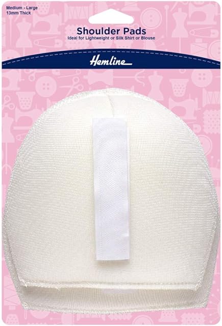 Hemline Shoulder Pads Shirt/Blouse - White - Medium