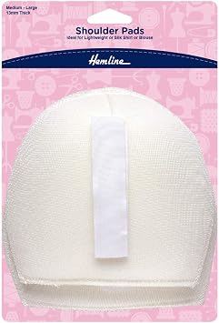 Hemline Shoulder Pads Shirt/Blouse - White - Medium