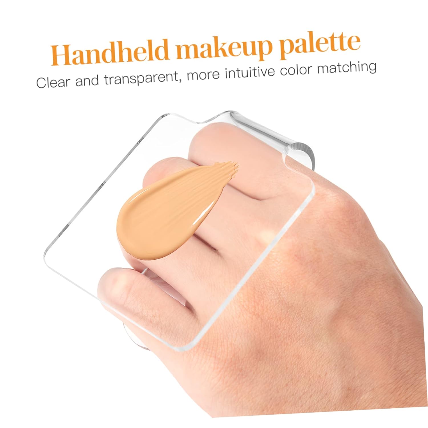 Makeup Mixing Palette Hand Tray Spatula Foundation Palette for Home Salon Use