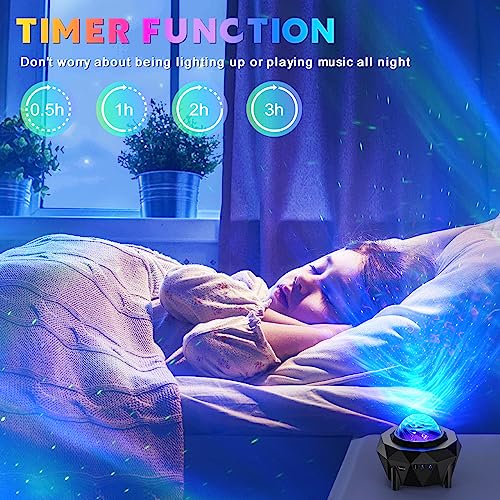 Star Projector, Zonqoonz Galaxy Projector With App Remote Control, Bluetooth Music Speaker Aurora Projector, Night Light Projector For Kids Adults Gaming Room, Home Theater, Birthday, Party #TOP4