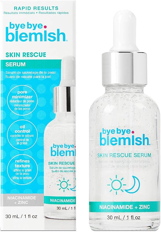 Bye Bye Blemish Sérum facial com niacinamida Skin Rescue, 30 mL