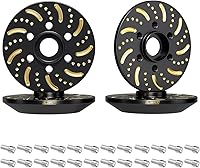 Vista 1 de GLOBACT Juego de pesos extendidos de latón negro de 5.43 oz, juego de contrapeso de 0.236 in, cubo hexagonal extendido para Trx4 Trx6 Axial SCX10 II