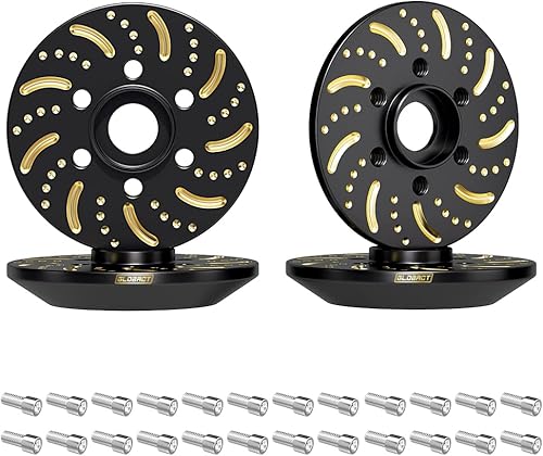 GLOBACT Juego de pesos extendidos de latón negro de 11.99oz, juego de contrapeso de 0.472in, cubo hexagonal extendido para llantas de rueda de 110