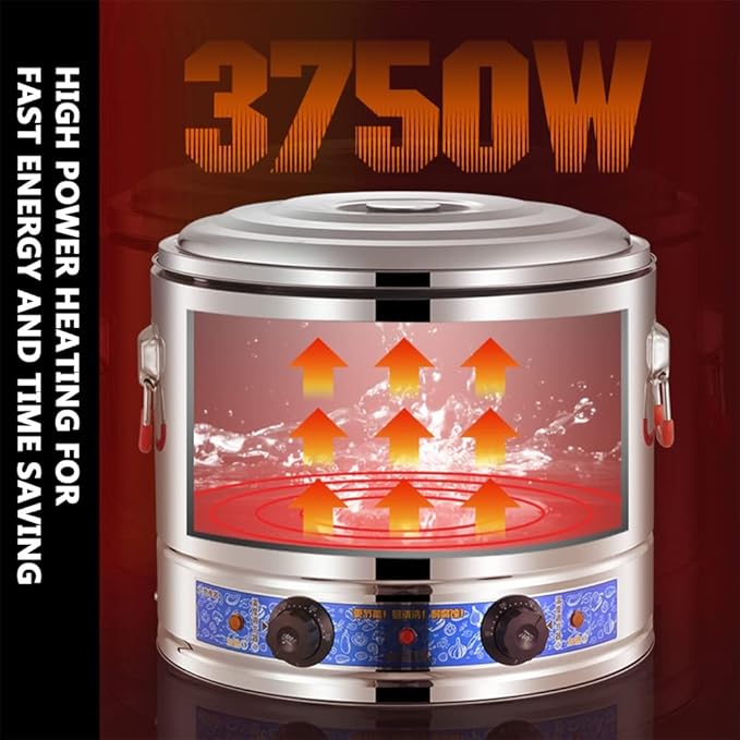 Olla Eléctrica de Acero Inoxidable 45cm, 3750W para Fideos y Sopas miniatura 4