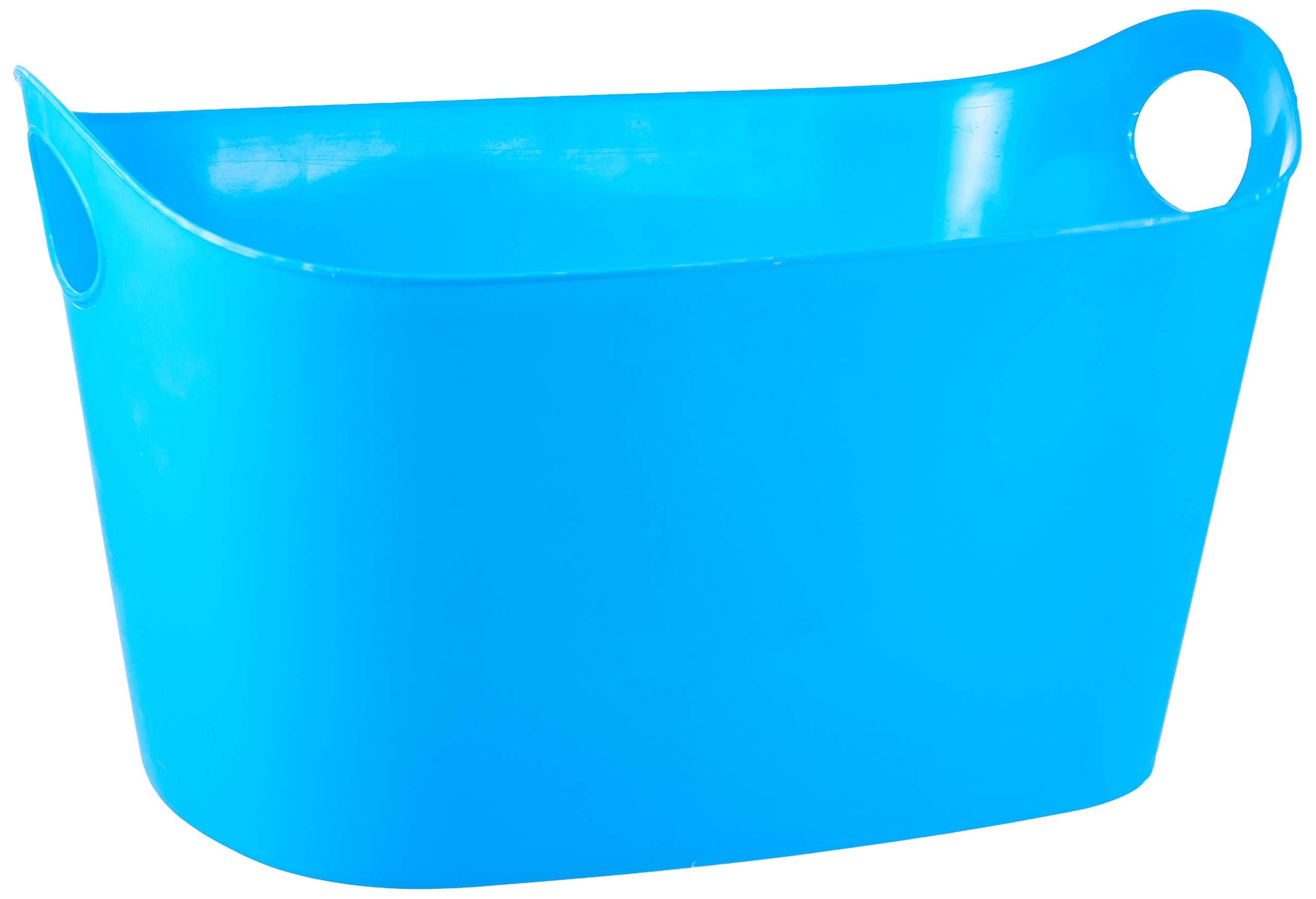 2724623312255 Laundry Basket W/Handle 25L Blue & Red Color Asst. Size: 48X34X28.5Cm Ob-25