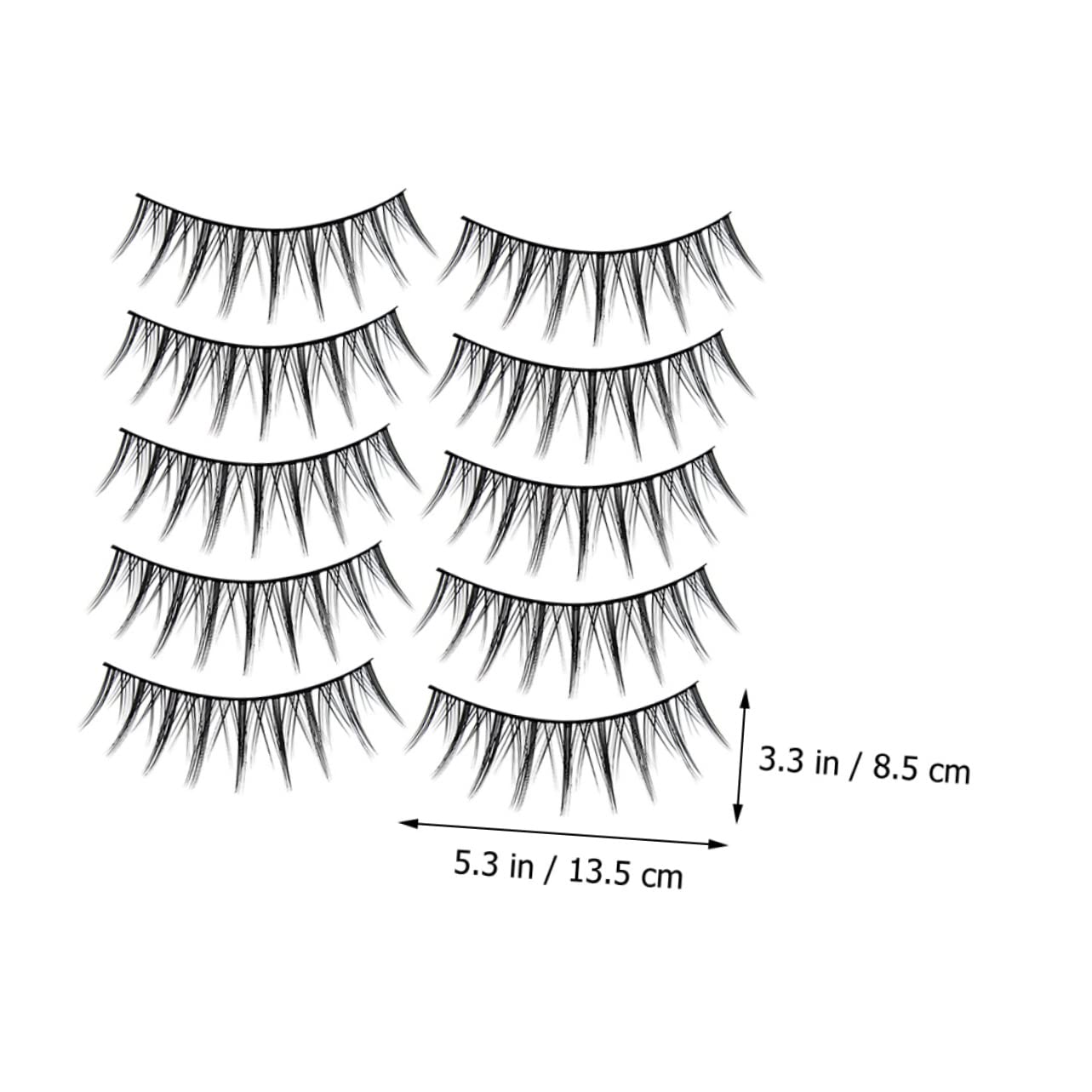 minkissy 50pares Pestañas Postizas Extensiones De Maquillaje Para Mujeres Kit De Pestañas Falsas y Ligeras Diseño Clásico y De Usar y Almacenar