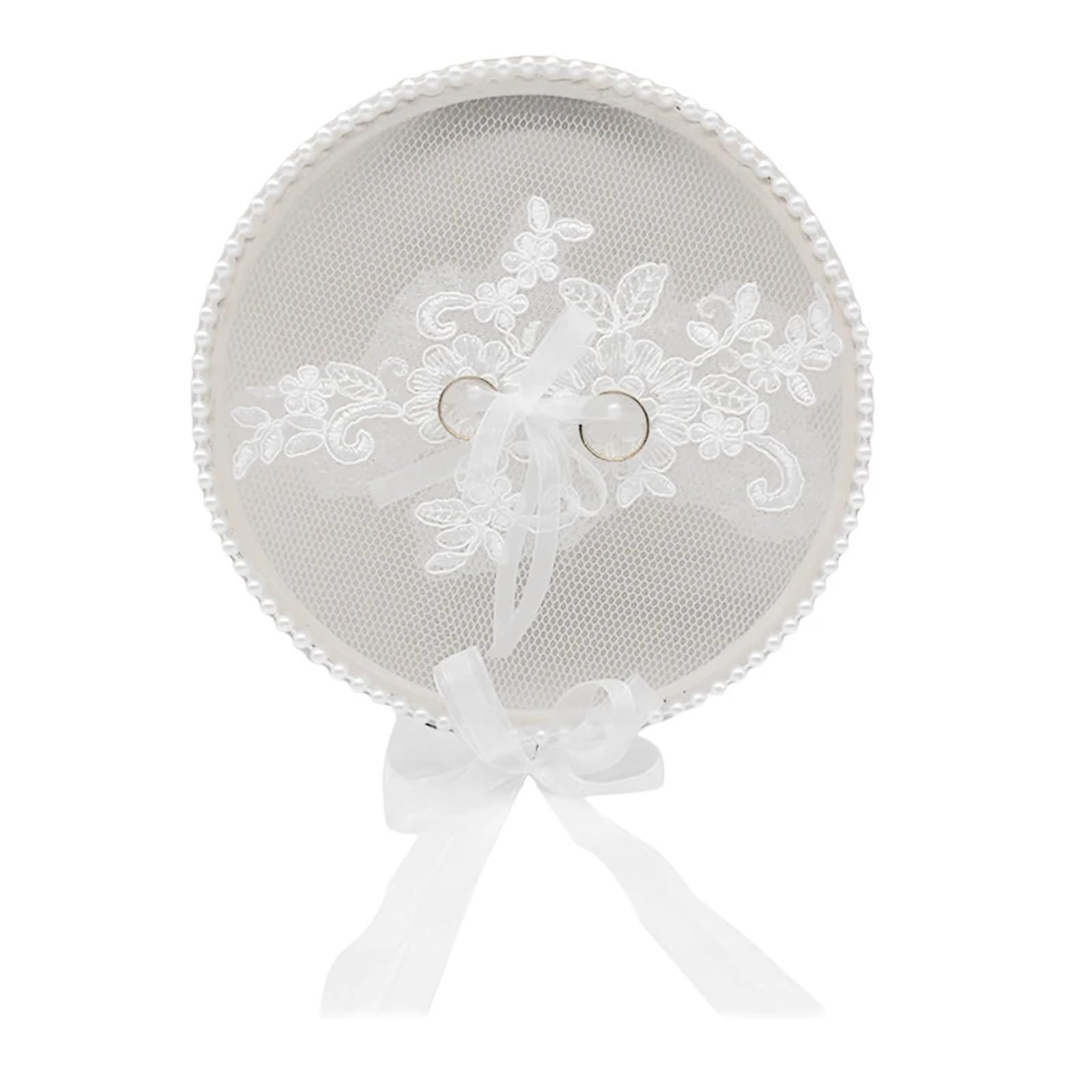 CGRSDSD Ring Bearer Pillow Lace Ring Pillow Elegant Exquisite Flower Ring Bearer Pillow Cushion For Wedding Marriage Ceremony Engagement Decorations