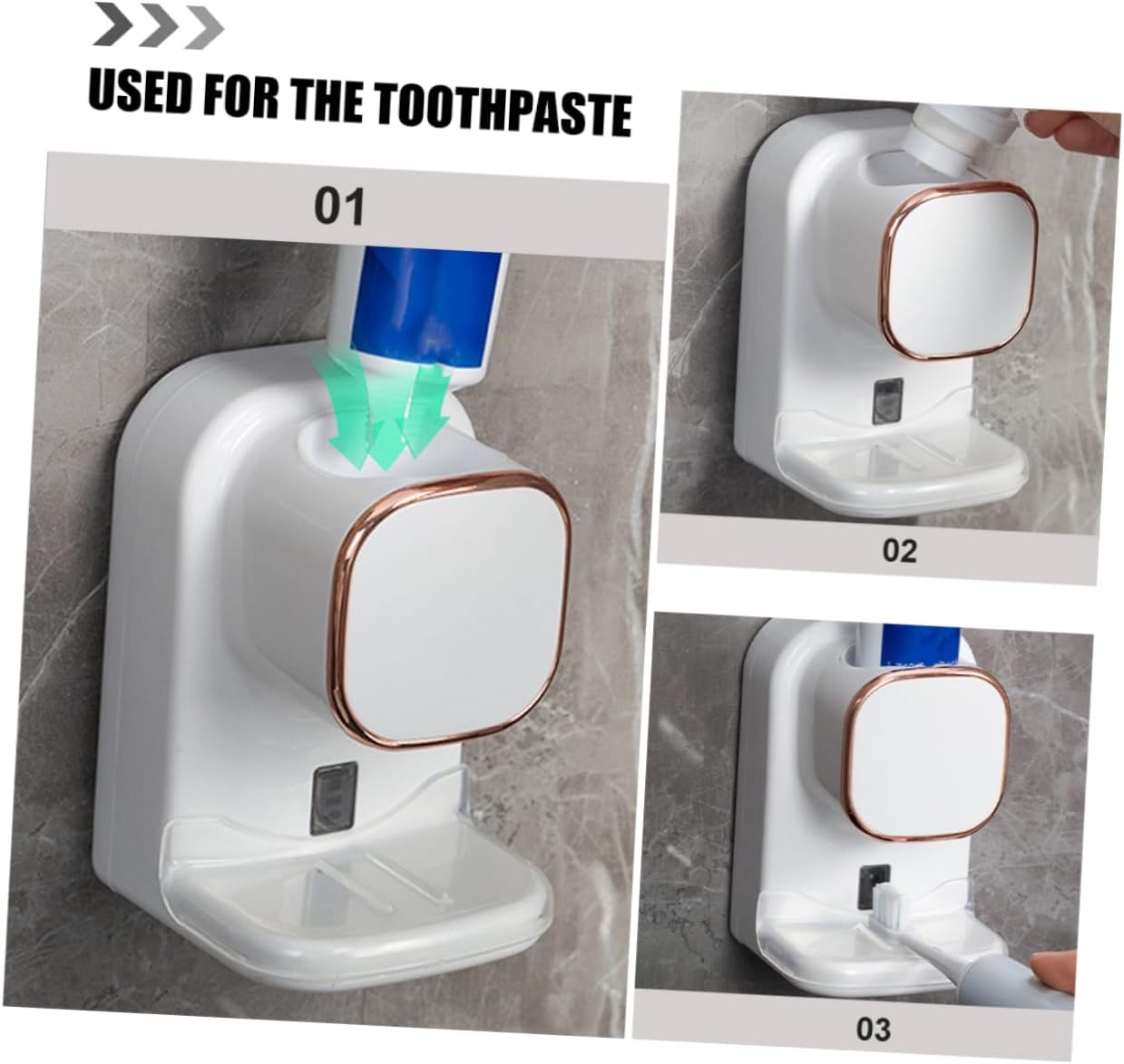 Toothpaste Wall Dispenser Electric Smart Squeeze Box No Mess Compact Easy to Use