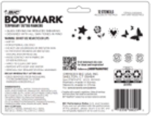 Miniatura 2 de BIC BodyMark Party Pack - Marcador temporal de tatuaje para piel, punta de pincel premium, regalos para adolescentes, paquete de 4 unidades