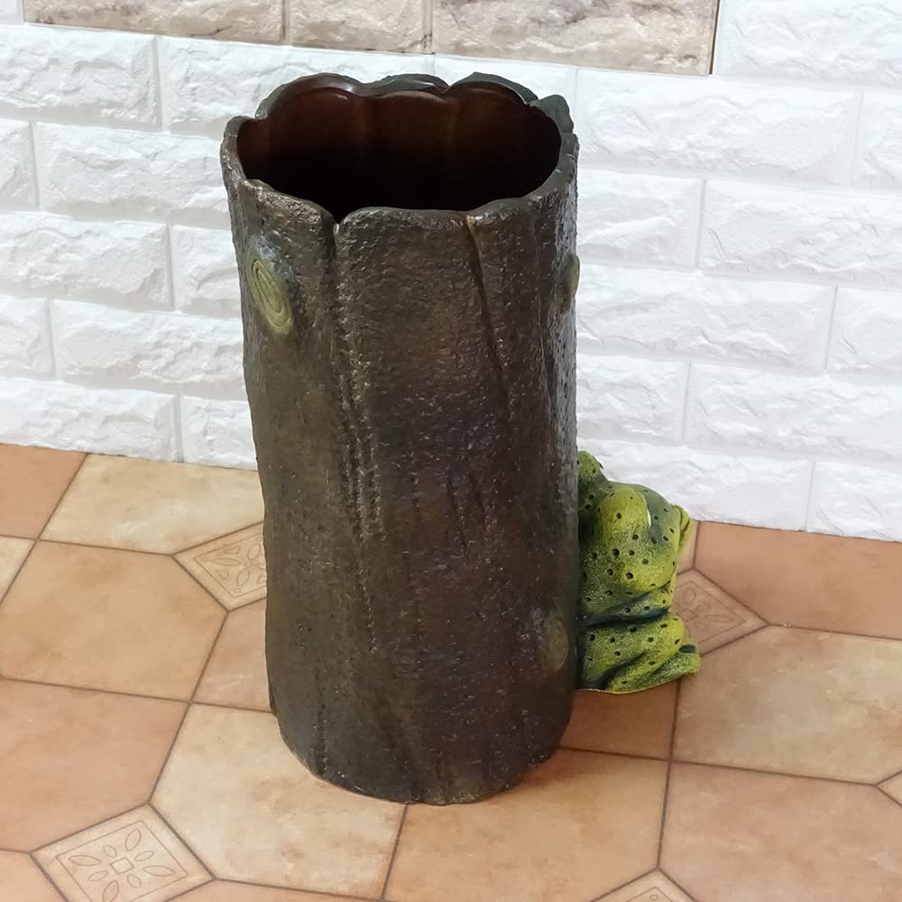 Amazon｜ポルトガル製 緑 かえる 傘立て 幸せを呼ぶ テラコッタ製