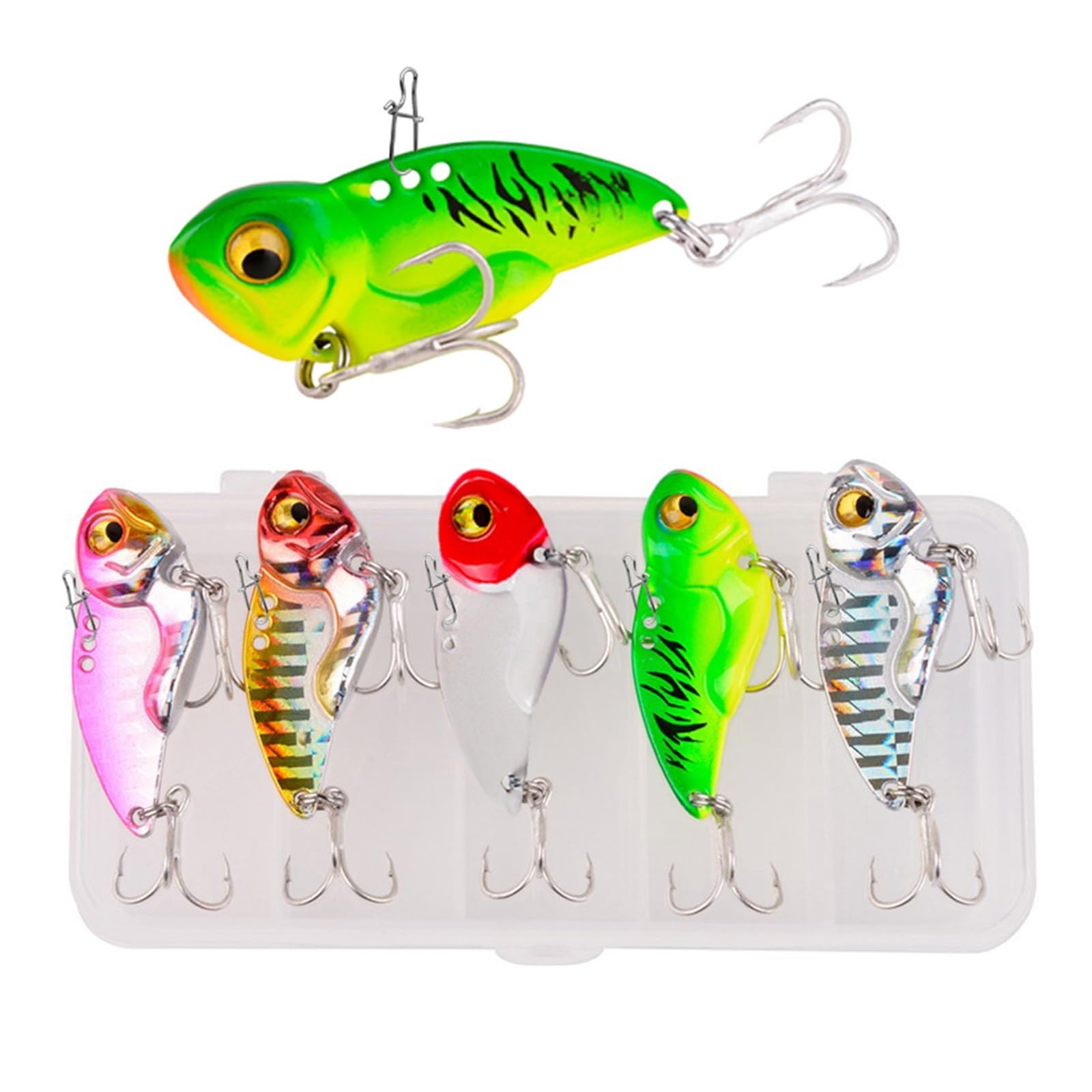 XILILHC 5 Sztuk/pudło Spinner Fishing Lure 10g/14g/23g Long Casting Drop Shot Bait VIB VIBRATION Sztuczna Przynęta Obrotowe Przynęty Wędkarskie Na Szczupaka