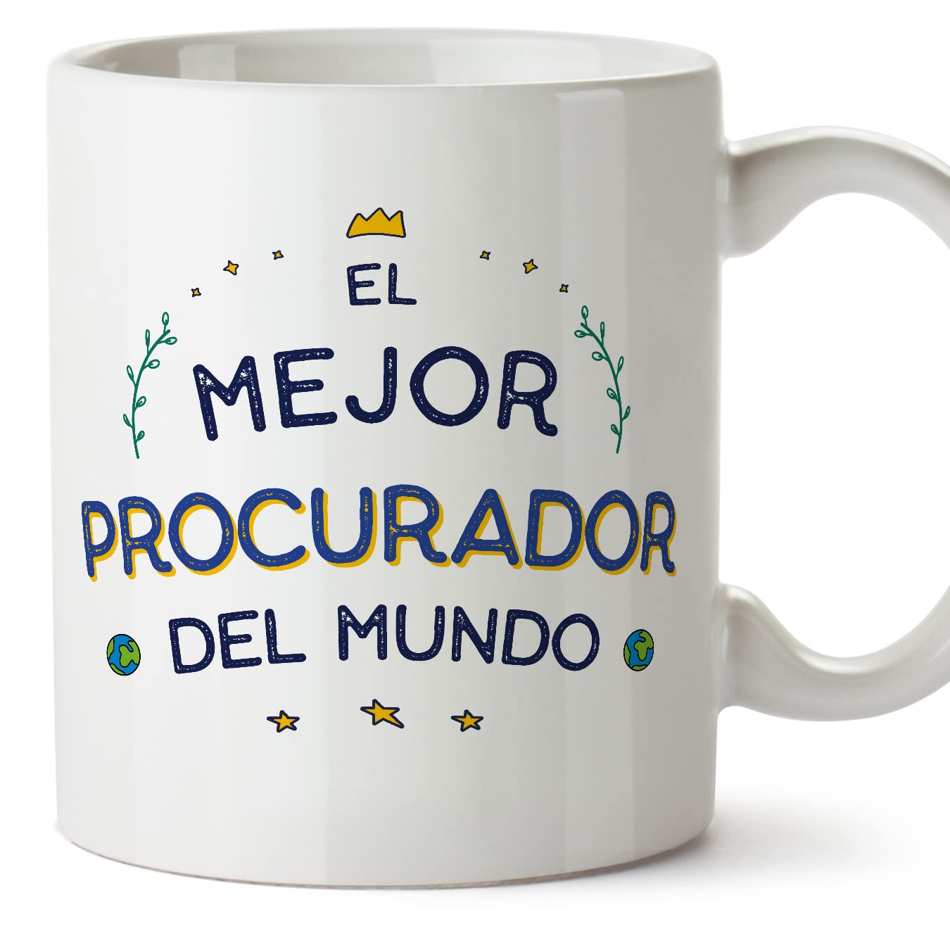 MUGFFINS Solicitor Man Mug - in Spanish - Mejor del Mundo - Funny Gift for Colleagues - Ceramic 11oz Mug