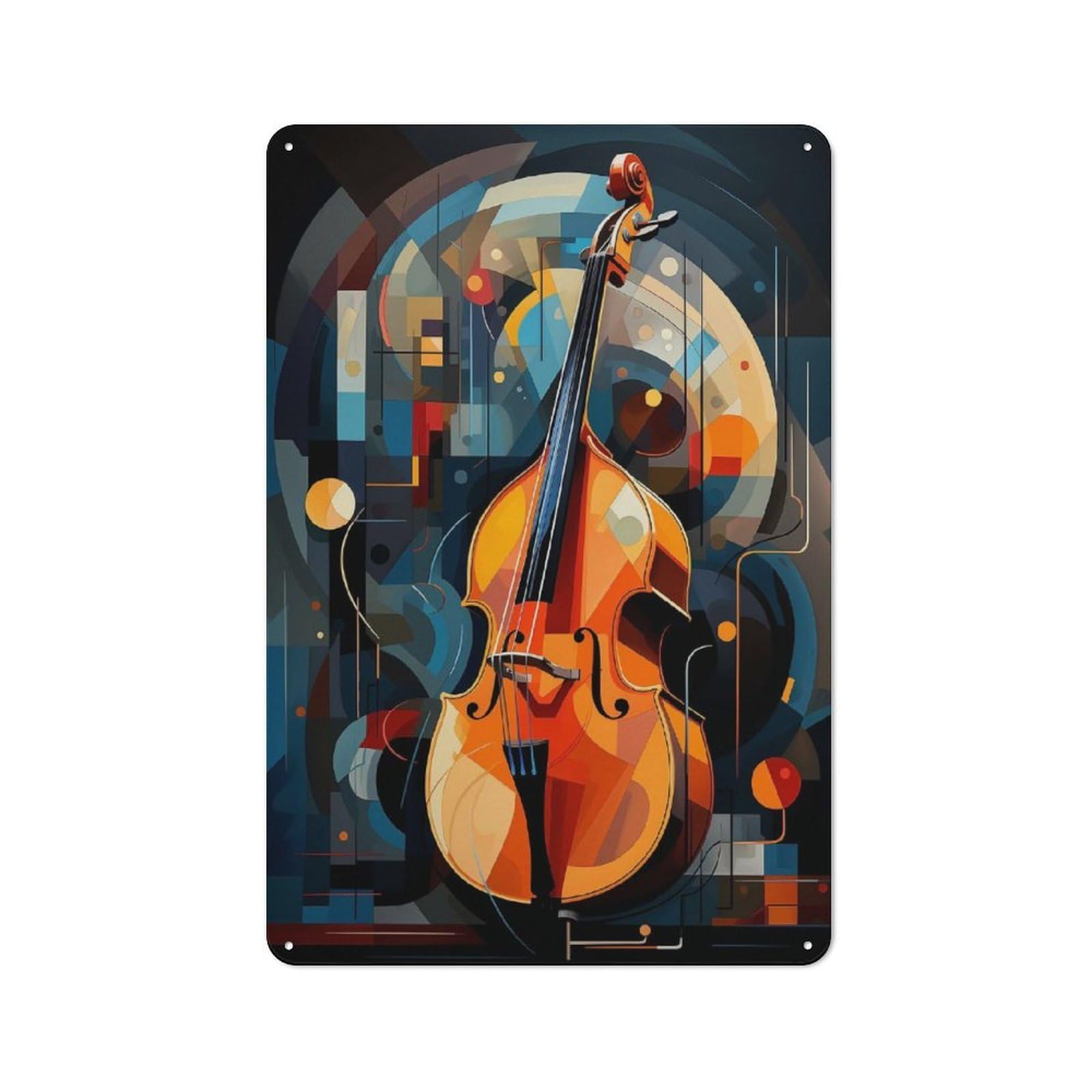 Abstract Jazz Art Rustic Tin Sign 30x20cm for Man Cave Or Games Room, A Decorative Gift for A Newly Furnished Man Cave And Games Room