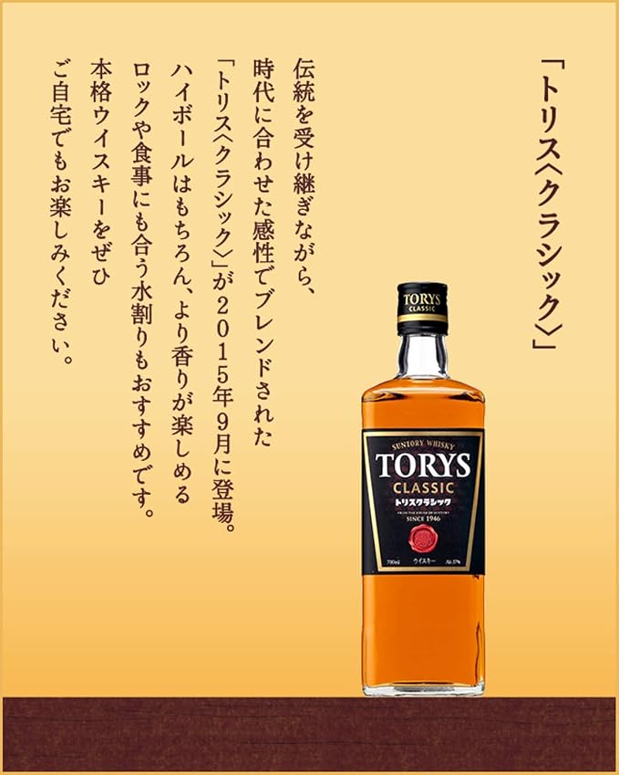 Amazon Co Jp サントリー ウイスキー トリス クラシック 日本 700ml 食品 飲料 お酒