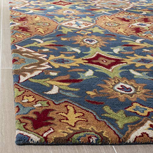 Tapete SAFAVIEH Heritage Collection 5' x 8' Camel y Azul miniatura 4
