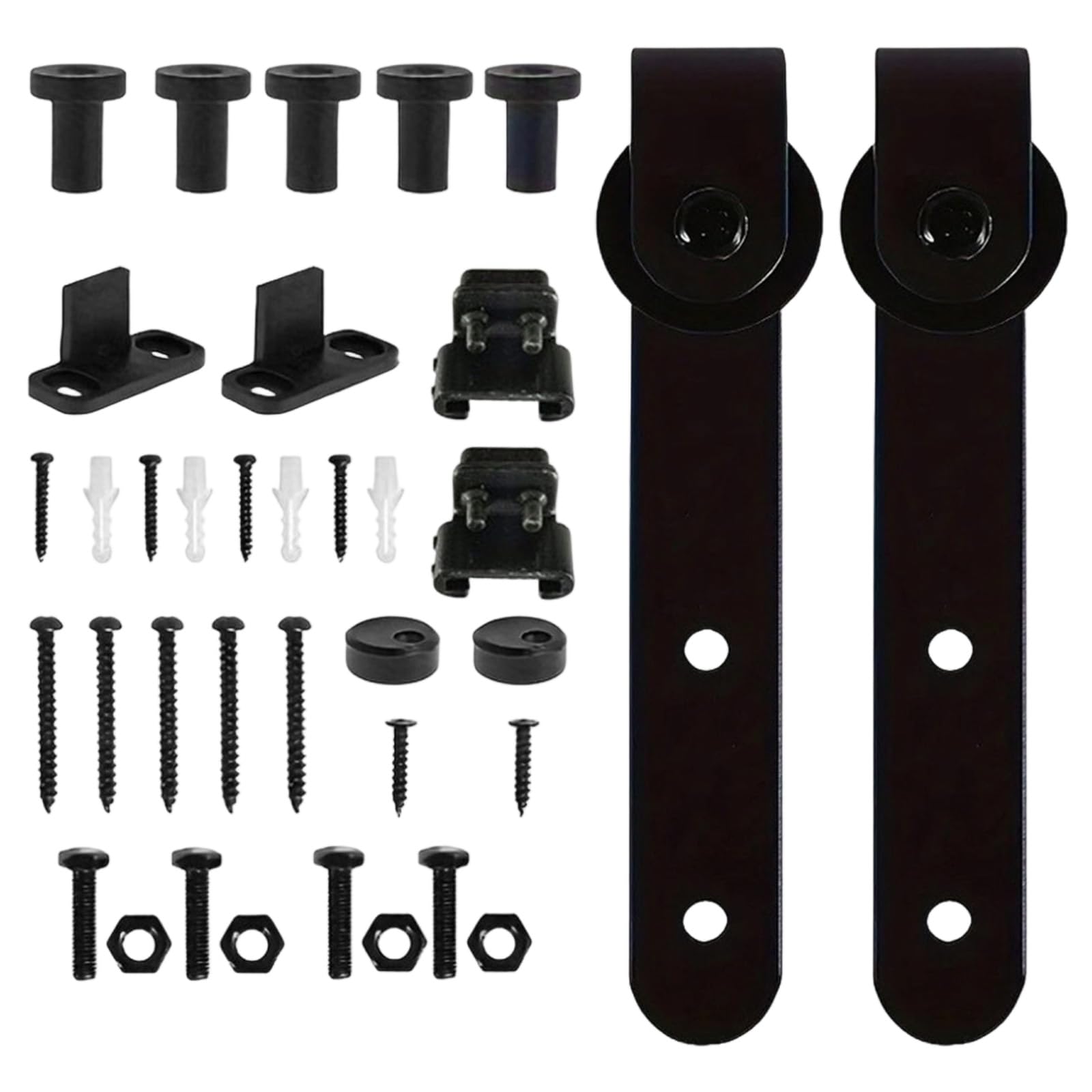 Nucelit A Complete Set Space Efficient Sliding Barn Gate Track Strong 100Kg Load Capacity Easy Assembly Denial Tools Required Mild Steel Sliding Door Track