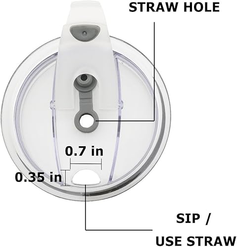 Miniatura 3 de CNYMANY Paquete de 3 tapas para vasos de 30 onzas, resistente a salpicaduras y a prueba de derrames, apto para popotes Rtic Ozark Trail de 30 onzas,
