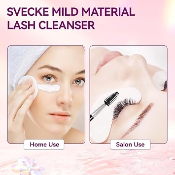Lash Shampoo Kit, 2 fl oz Eyelash Cleanser with Fan Dryer