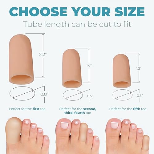 Miniatura 2 de Homergy Puntera de gel suave original  6 protectores de dedos grandes para mujeres y hombres, proporcionan alivio de uñas perdidas o encarnadas,