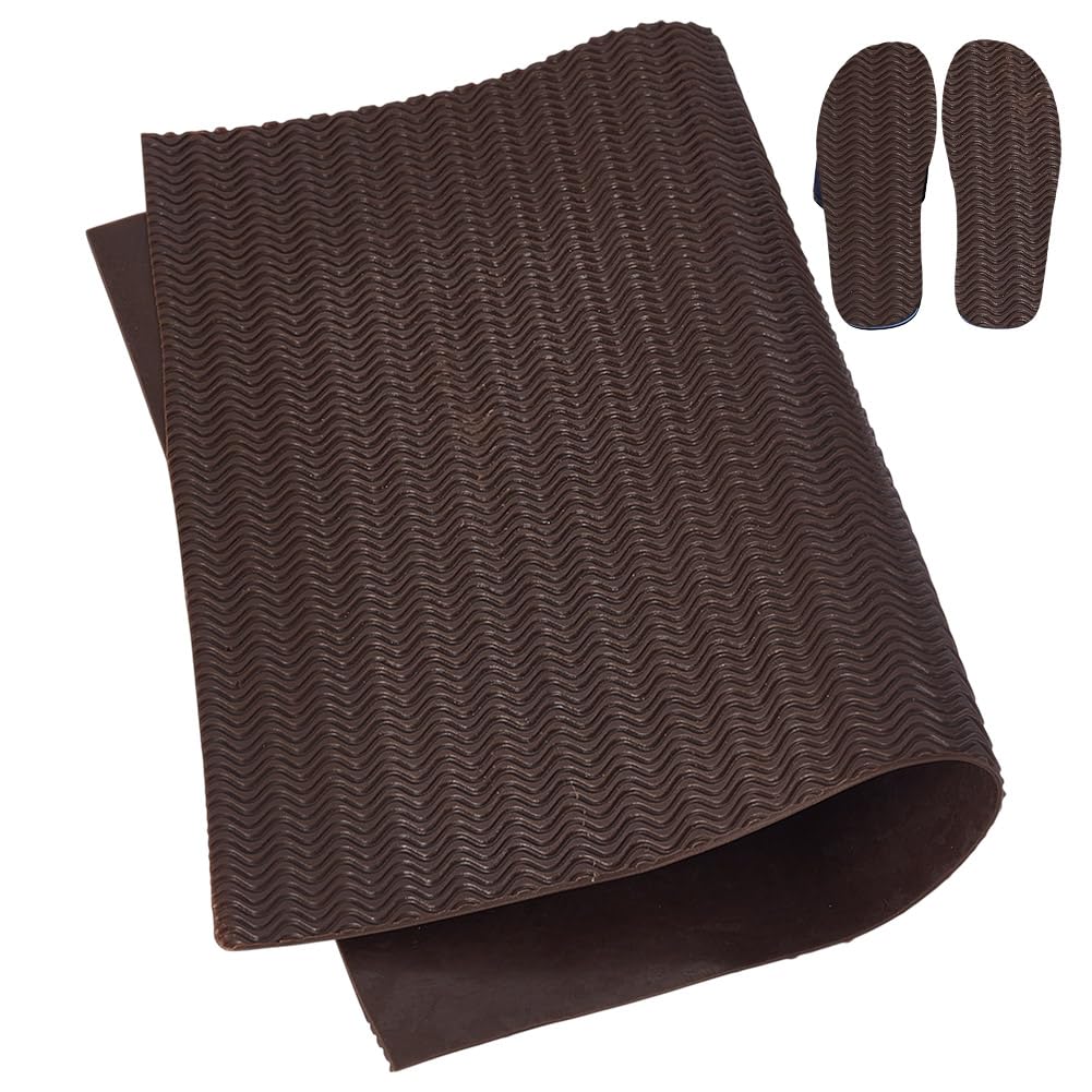 1 pieza de goma para zapatos de 3 mm de grosor, almohadillas de reparación de talones antideslizantes para reparación de zapatos, material del suelo, patrón ondulado, suelas de repuesto para