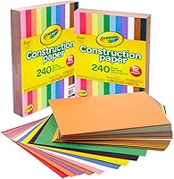 Vista 2 de Crayola Paquete a granel de papel de construcción (480 hojas), 10 colores surtidos, 9 x 12, suministros de arte y manualidades para el aula