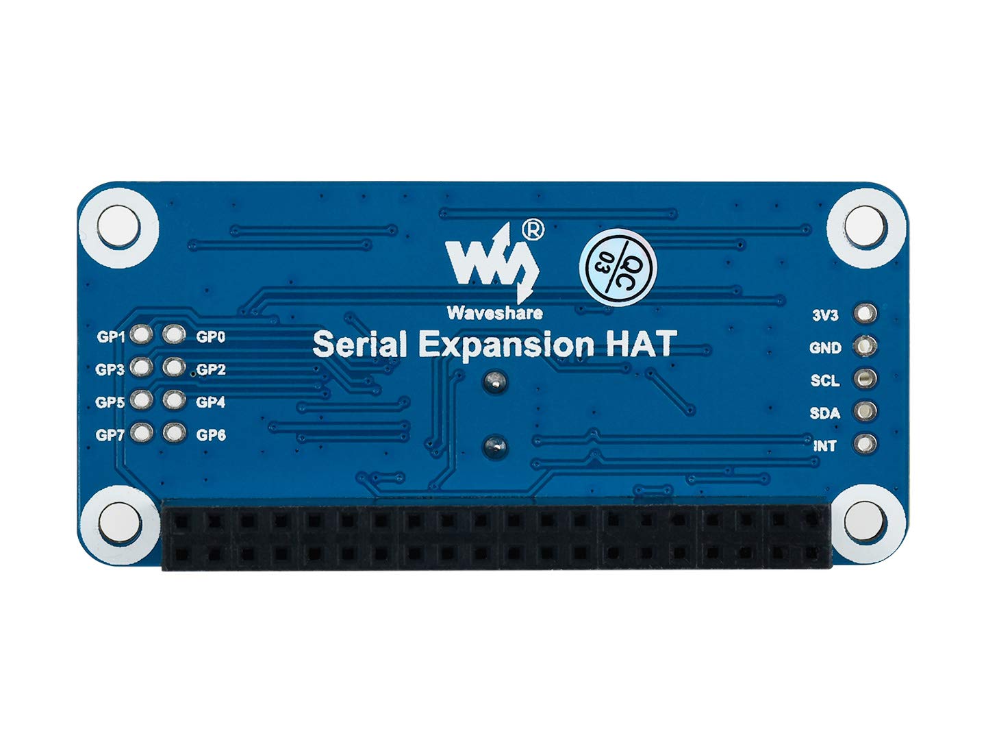 Waveshare Serial Expansion Board, Compatible with Raspberry Pi, with I2C Interface 2-CH UART and 8 GPIOs