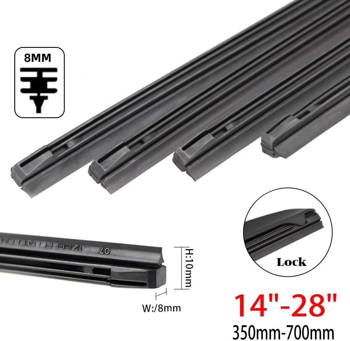 Car Four Season Windshield Wiper Blade Filling Strip Suitable For 3-Section Blades 14"" 16" 17" 18" 19" 20" 21" 22" 24" 26" 28"(18 inch)