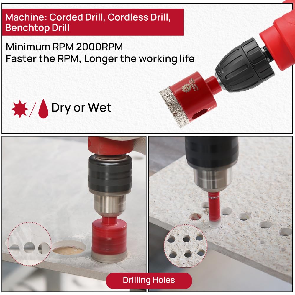 Set Punte Diamantate 11 Pezzi - Per Trapano, Per Porcellanato, Ceramica, Marmo E Granito - Foto 10