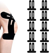 10 PCS Knee Tapes for Knee Pain,Elastic Waterproof Pre Cut Sports Tapes for Muscle Discomfort Relief (Black)