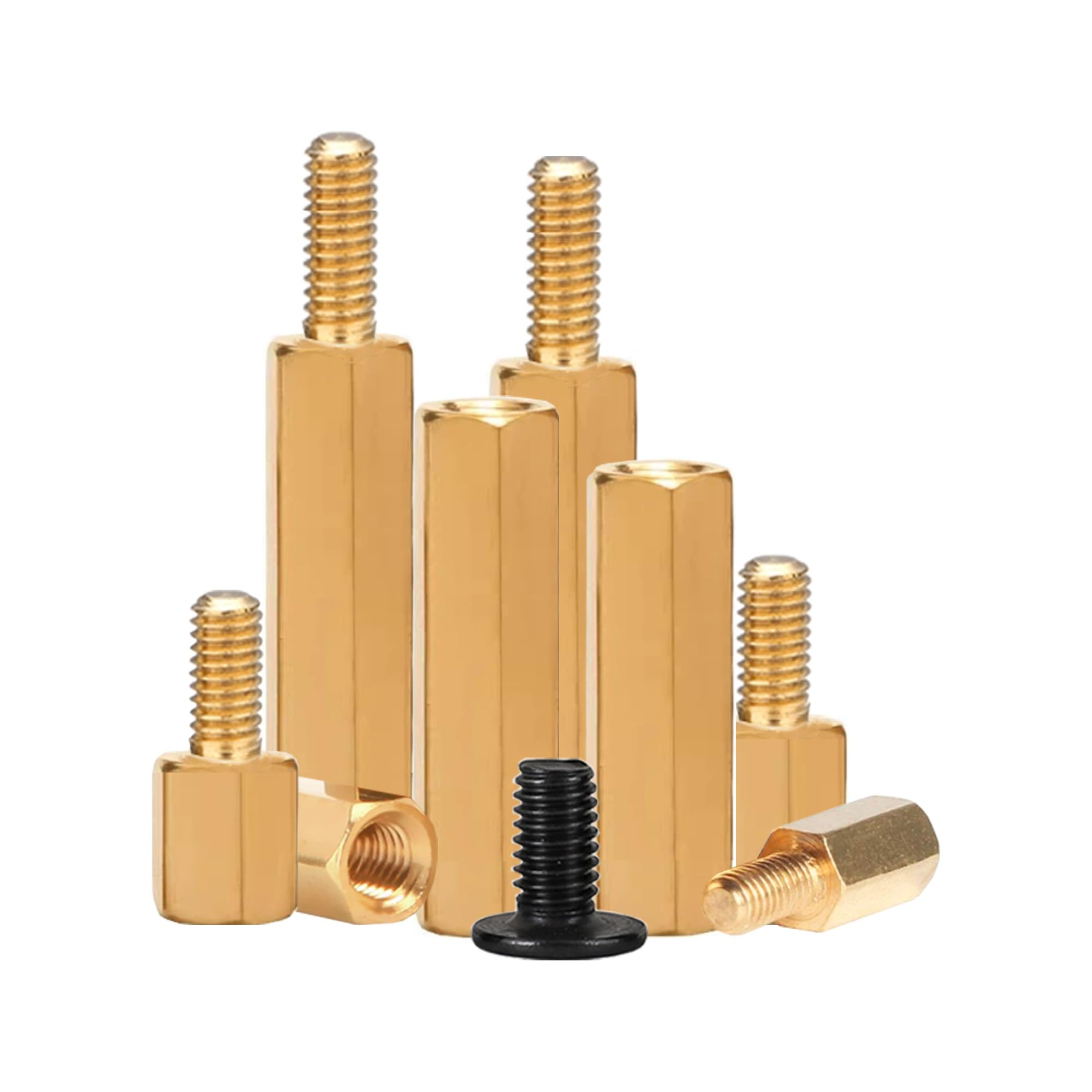 ZDE 182pcs M2.5 série Colonne hexagonale Entretoise en laiton Standoff Spacer Vis Écrous Assortiment pour Raspberry Pi avec vis M2 câble FFC 30 mm/50 mm pour carte d'adaptateur PCIe vers NVMe SSD