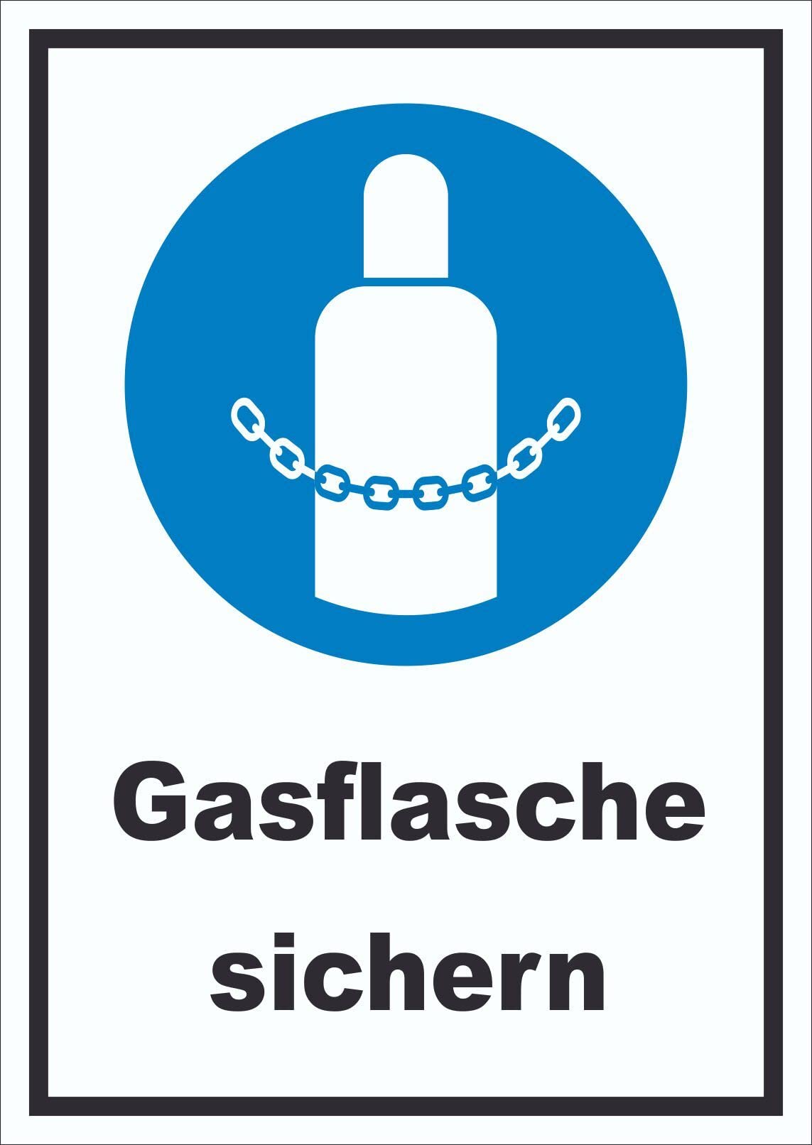 4x Sicherheitsaufkleber „Gasflaschen“ – Gelb/schwarz, 112,5 X 75 Mm, Nach DIN EN ISO 7010