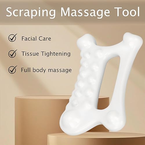 Miniatura 3 de Masaje Gua Sha, tabla de Gua Sha, cerámica reduce la grasa, estática, portátil, placa raspadora de cuerpo completo para mujeres y adultos