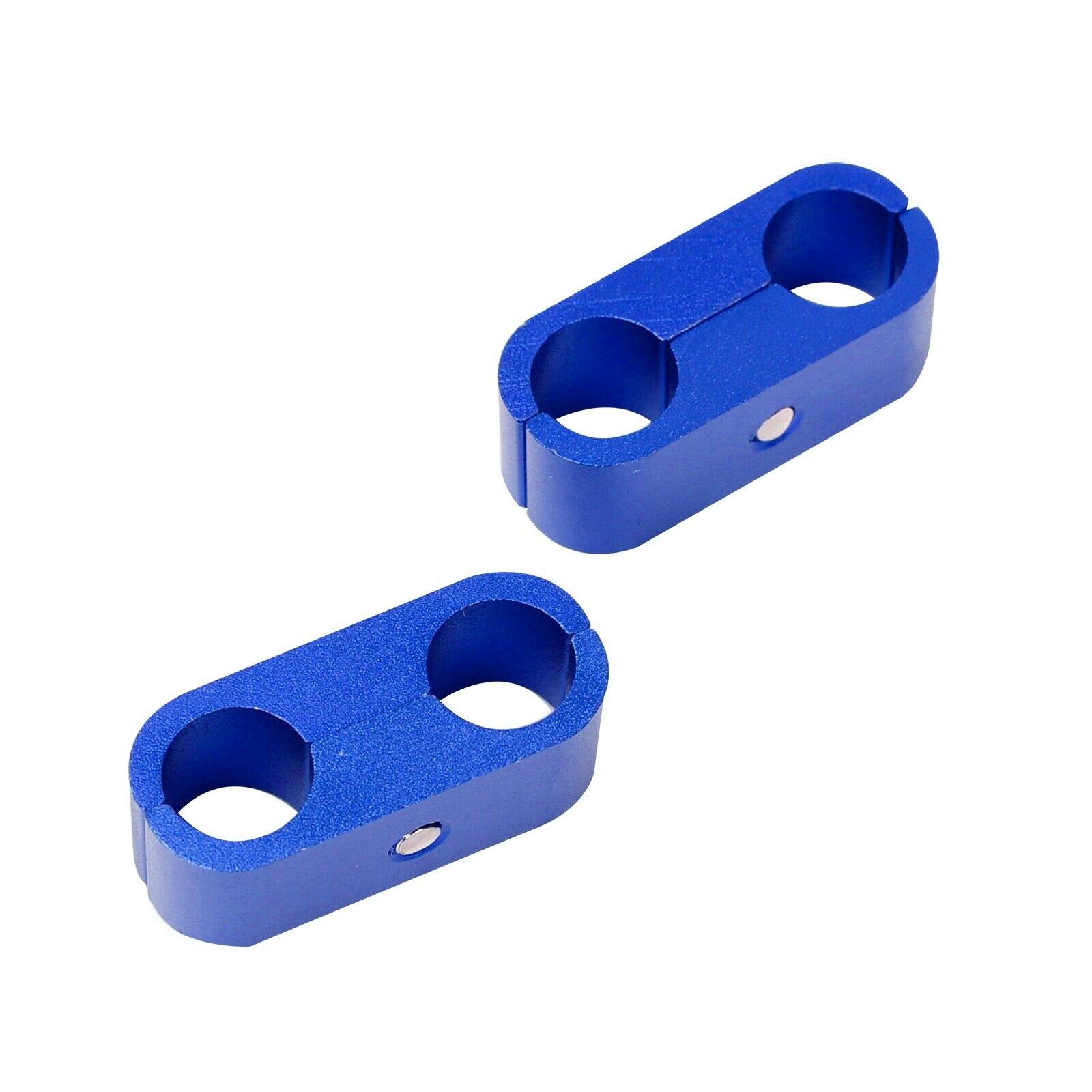 EASYBERG Kit Separatori Per Cavi Candele In Alluminio, Adatti A Cavi Da 7mm A 9,5mm, Per Motori SBC 350, Completo Di Ferramenta (blu) - 4