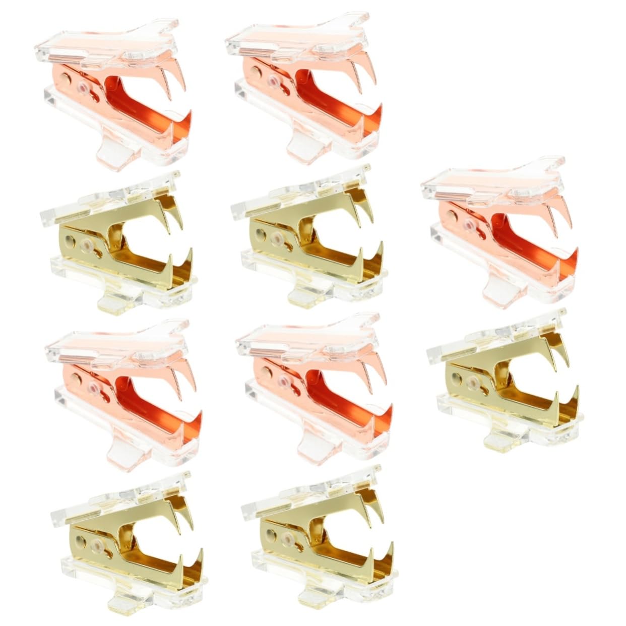 Lurrose Lot De 5 Agrafeuses Portables Pour Bureau Outil Dagrafes Facile Et Robuste Fournitures De Bureau Essentielles Rapides Et Efficaces 2 Pièces X 5