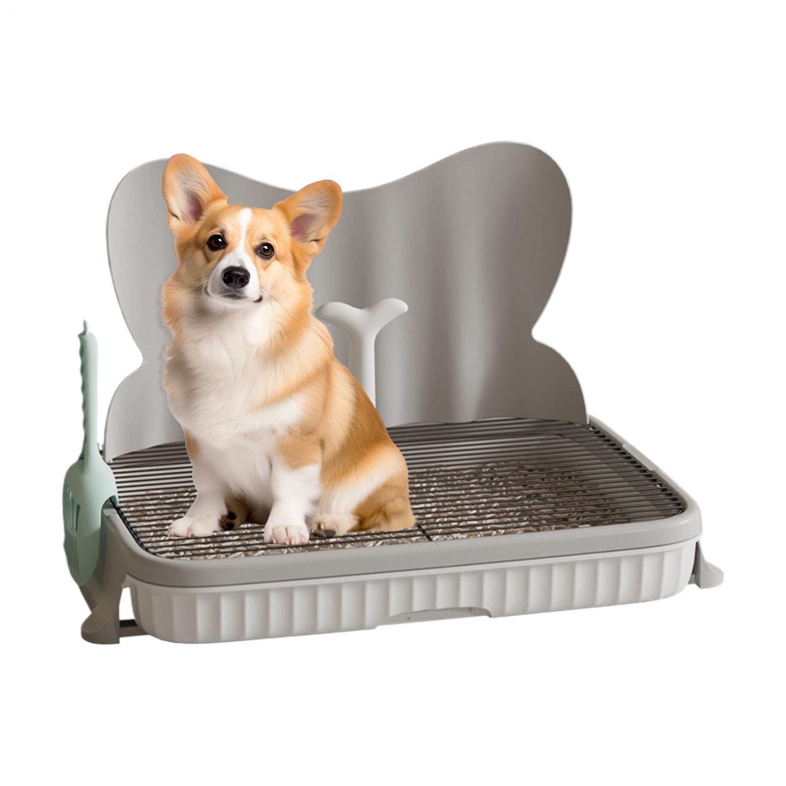 Töpfchen für Hunde für den Innenbereich, Hundetoilette, Badezimmer mit | Spritzschutz – robuste und tragende Station, multifunktionales Tablett für das Töpfchen Per, Töpfchen für Töpfchen