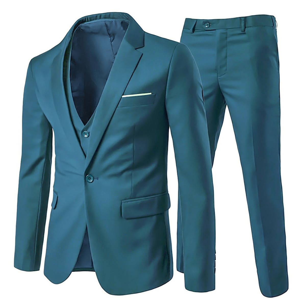 Anzug Herren Slim Fit 3 Teilig Anzüge Herrenanzug Sakko für Hochzeit Business