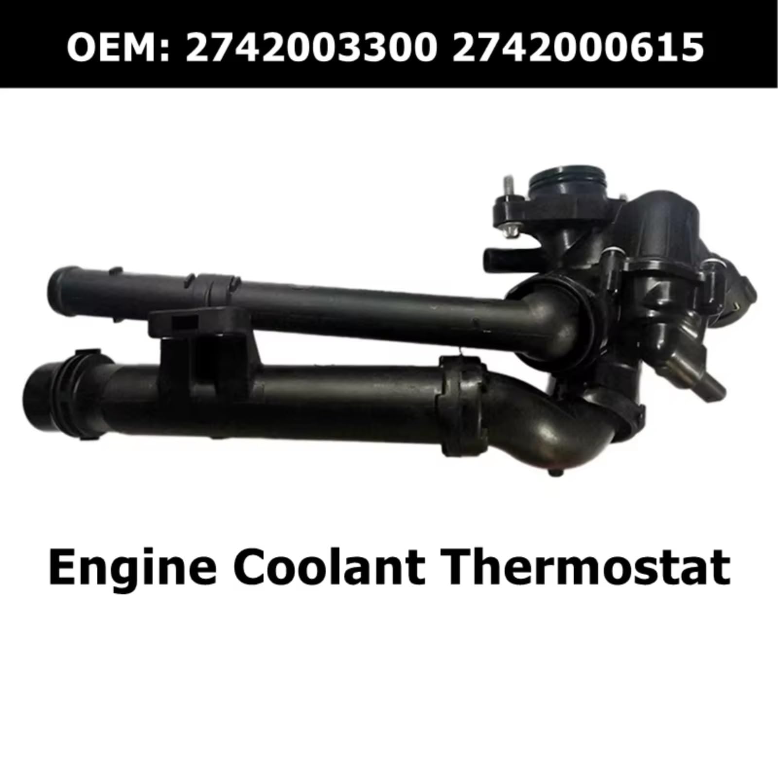 Termostato Del Liquido Di Raffreddamento Motore 2742000015 2742003300 2742000615 Compatibile Con Benz Per C200 C180 C300 CLS260 GLC200 E200 E250 Refrigerante Termostato auto