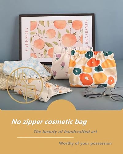 Miniatura 2 de 3 bolsas de cosméticos de bolsillo, bolsa de maquillaje pequeña portátil impermeable, sin cremallera, mini bolsa de almacenamiento de viaje para