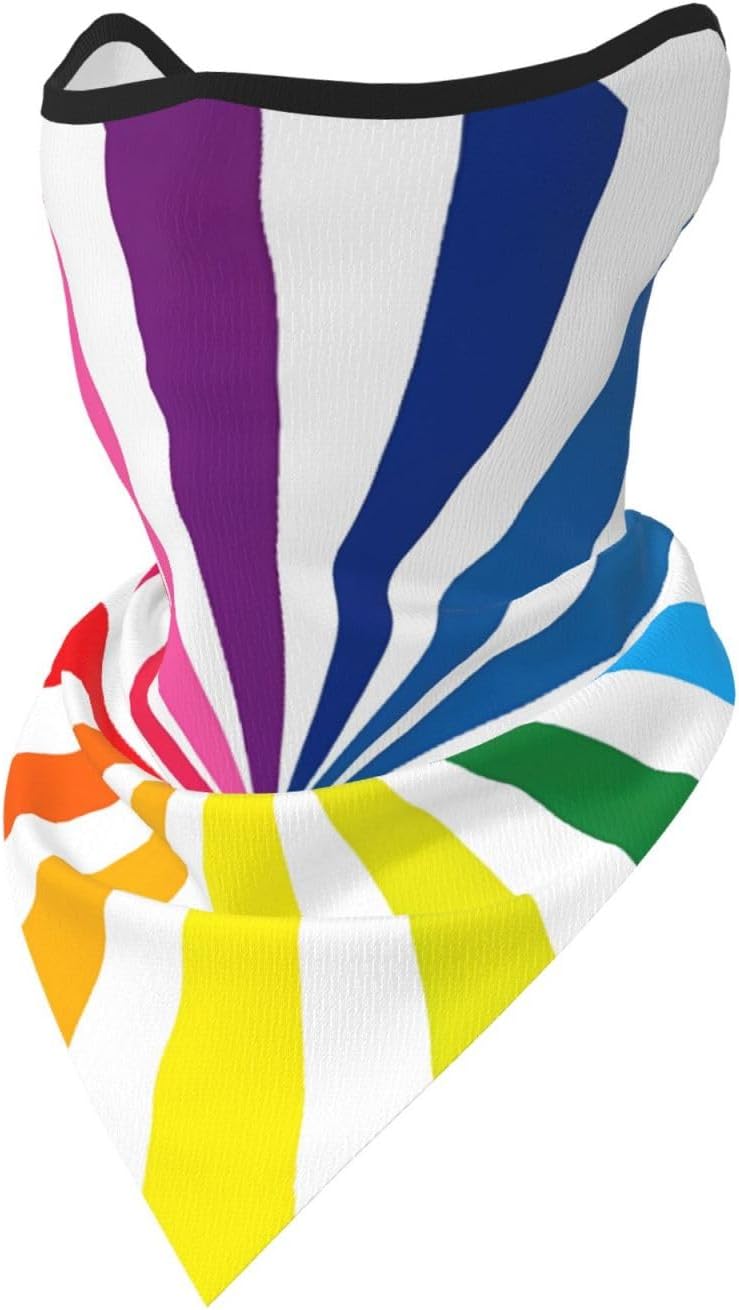 Colorful Rainbow for Windproof Balaclava, UV Neck Gaiter, Breathable Mask for Men Women, Motorcycle, Cycling, Hiking