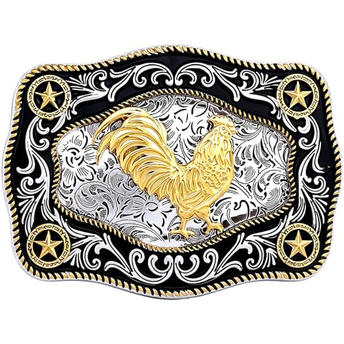 Image of Cowboy Belt Buckle for Men Western Cowgirl Rodeo Longhorn Bull Belt Buckles