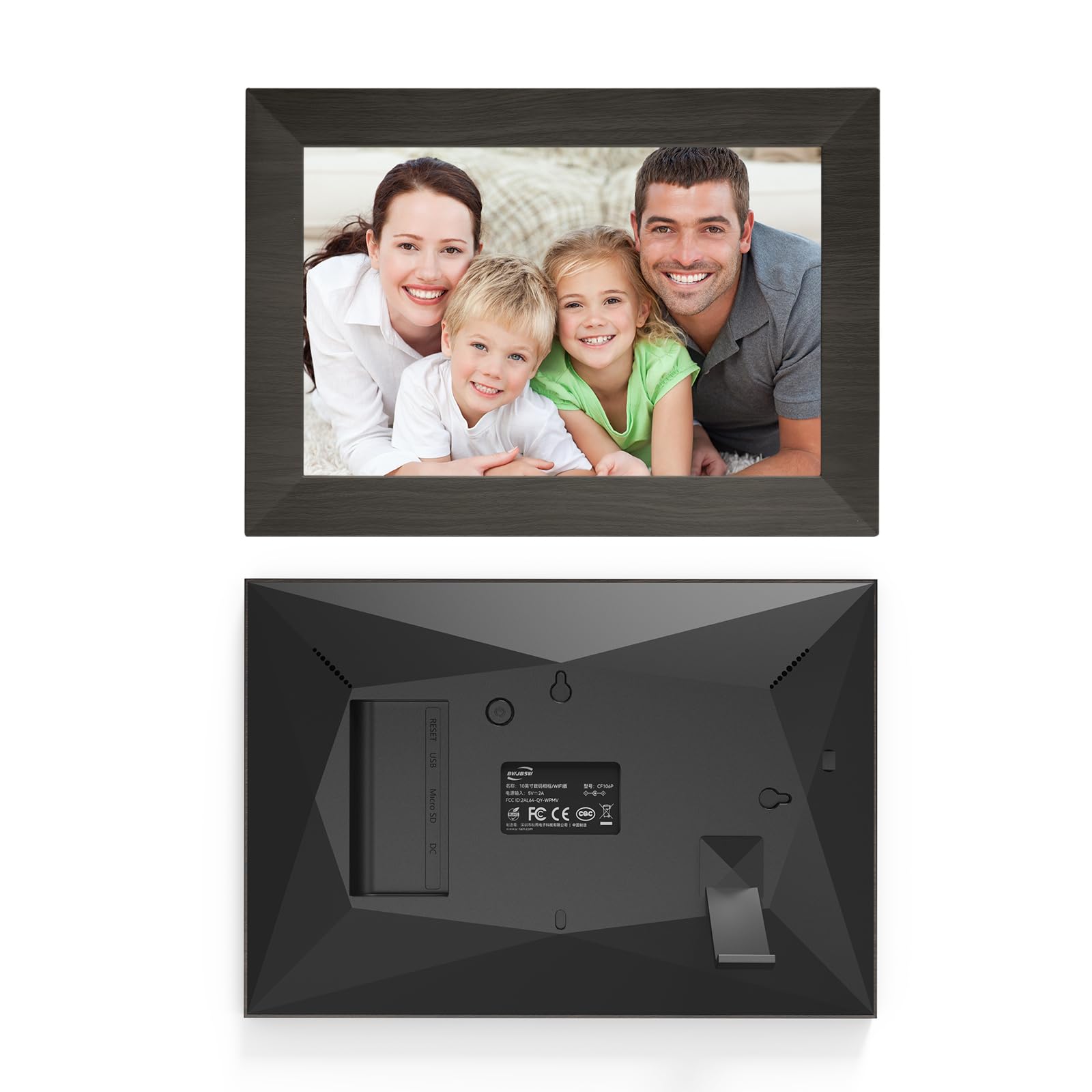 Cadre Photo Numérique 10 Pouces, WiFi intégré en mémoire de 32 Go, Cadre électronique avec écran Tactile IPS, Rotation Automatique, Partage Facile de Photos ou de vidéos Via Application