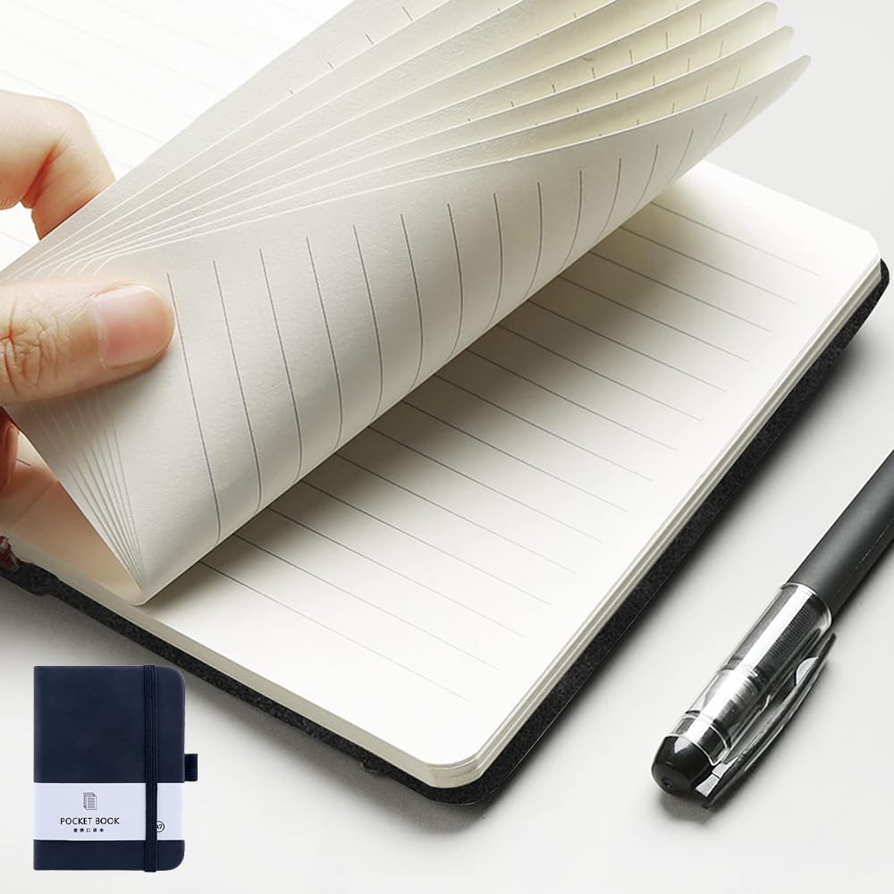Pocket Notebook,2 Pcs Portable A7 Notebook Small Notebooks Pocket Size Mini Small Notepad Journal Diary for Travel Notebook Writing Notepad Mini for Office School Stationery Supplies(Black+Green) - Image 2