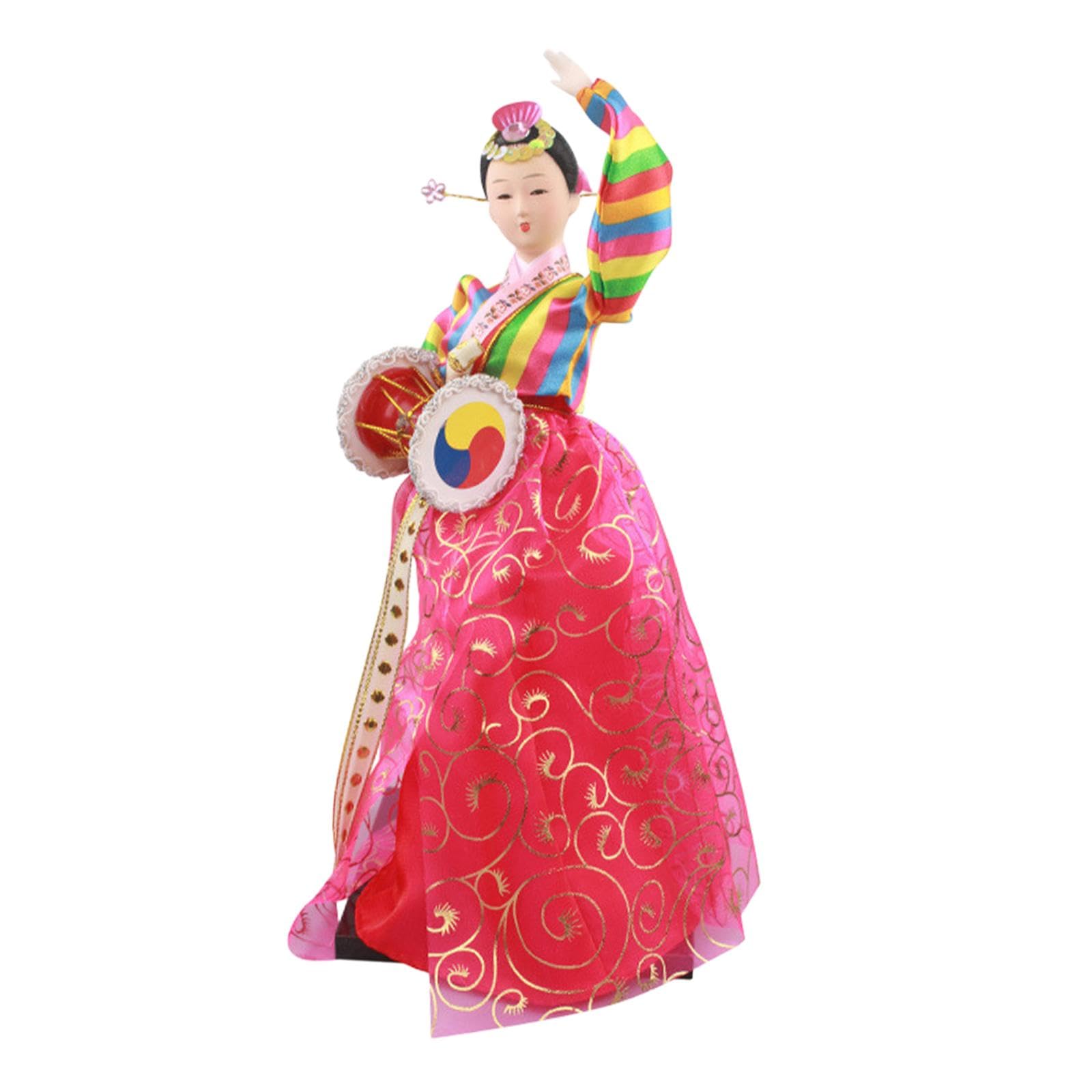 Amazon.co.jp: Truosbis 韓国の韓服人形彫刻芸者着物置物ノベルティ12