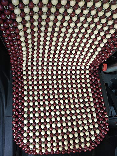 Image of Q1 Beads XXLCoffee Wooden Beads Acupressure mat car seat Cover Cushion for All the Cars /SUVs /Office Chair /Home Chair (Universal Fit,1 Pack)