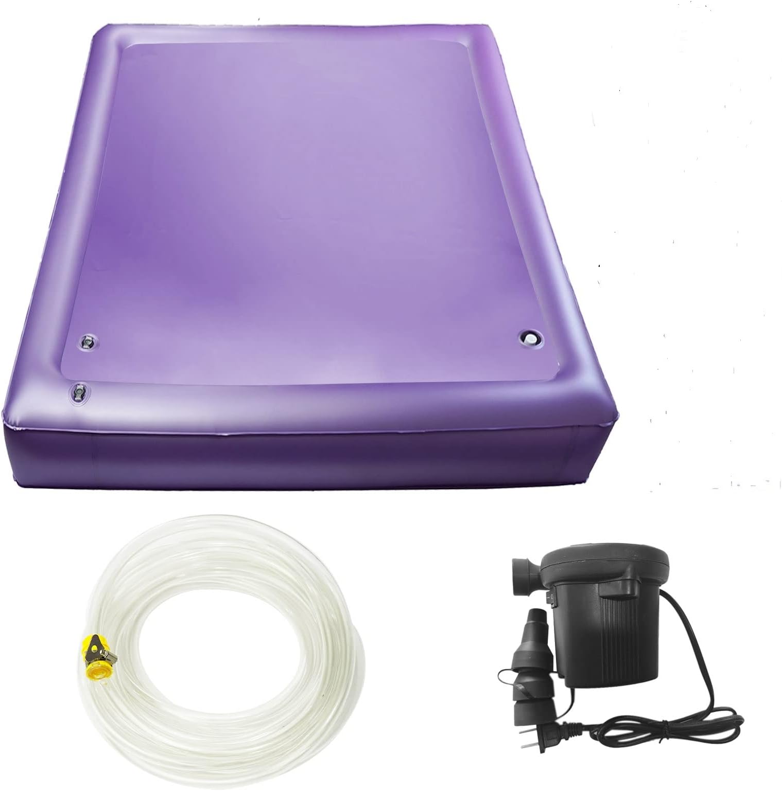 N\A Square Waterbed Mattress - Water and Air Dual Purpose Waterbed Insert Mattress High Capacity Water Bed Full Size (King，76x80x7.9inch, Free Flow Full Wave)