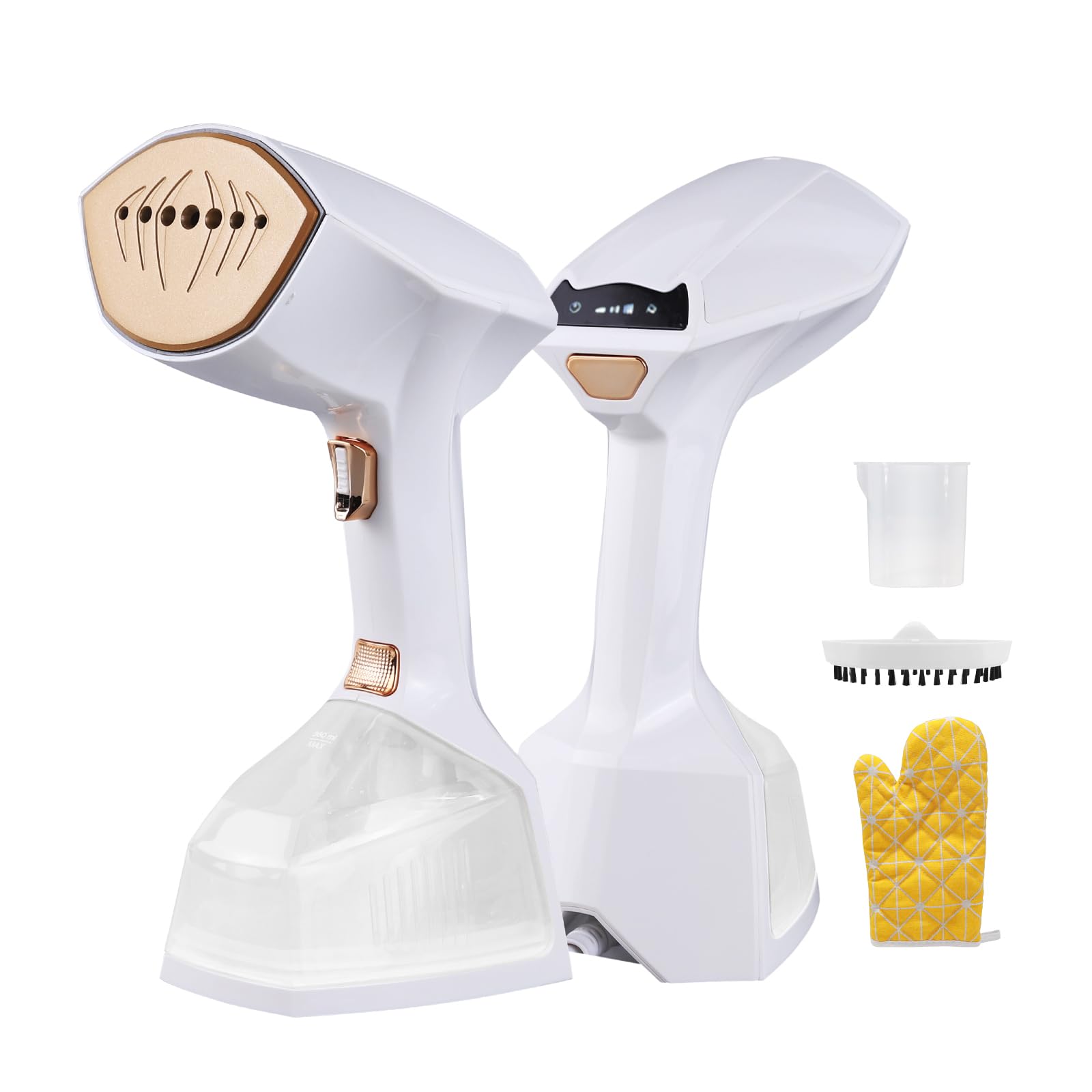 YueLi Hand Steamer - Plancha de vapor (2000 W y depósito de agua de 300 ml, dispositivo compacto portátil para planchado en seco y húmedo, con cepillo de vapor de alto rendimiento, incluye guantes