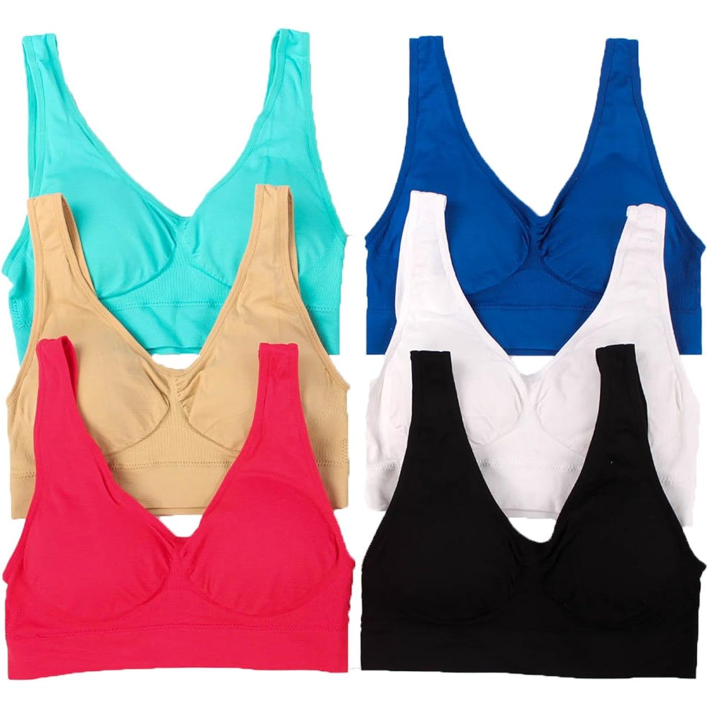 $6/mo - Finance Sofra Women's 6pk Sports Bras | Buy Now, Pay Later