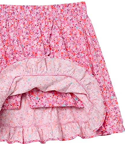 Image of Amazon Essentials Girls and Toddlers' Knit Skorts with Elastic Waist and Built-in Shorts, Pack of 3